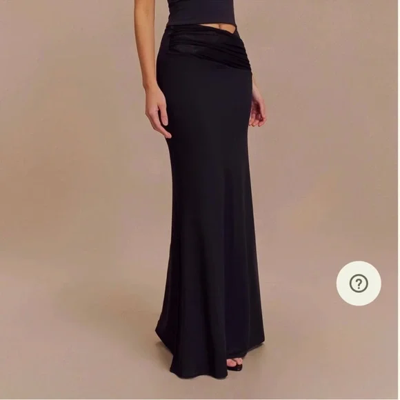 Meshki Jules Recycled Nylon And Mesh Maxi Skirt - Black size small, NWT - Picture 3 of 8